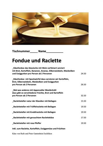 Fondue & Raclette Restaurant Neu-Toggenburg, Wil